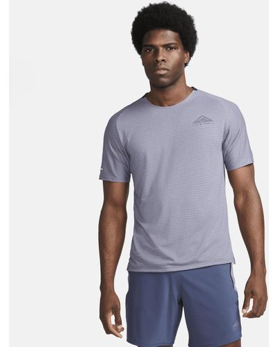 Nike Trail Solar Chase Dri-fit Short-sleeve Running Top - White