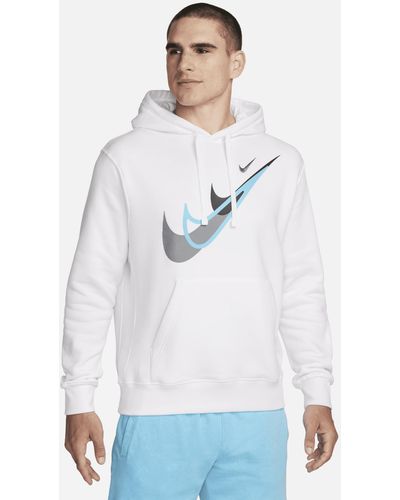Nike Sportswear Fleece Pullover Hoodie Fleece - White