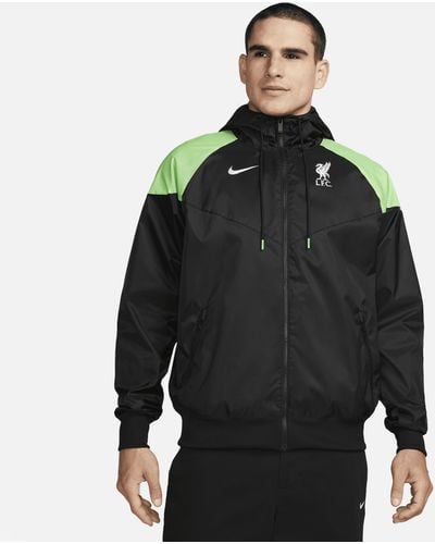 Nike Liverpool Fc Sport Essentials Windrunner Hooded Soccer Jacket - Green