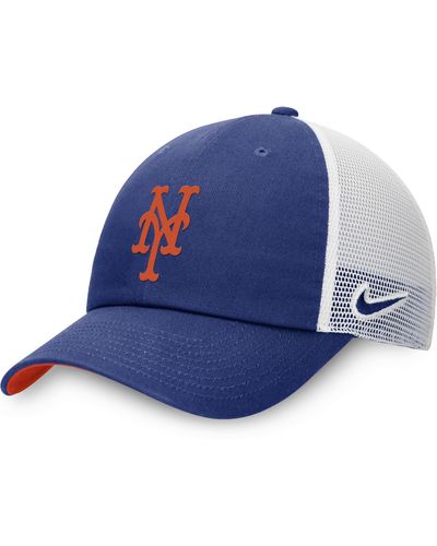 Nike New York Mets Heritage86 Mlb Trucker Adjustable Hat - Blue