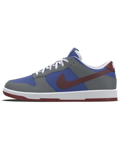 Nike Dunk Low By You Custom Shoes Leather - Blue