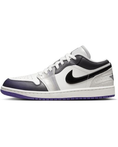 Nike Air Jordan 1 Low Se Shoes Leather - Blue