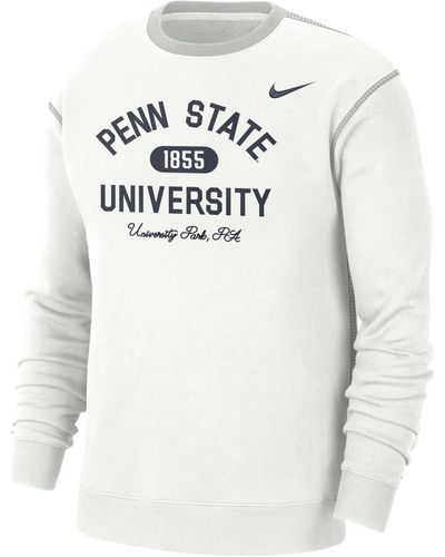 Nike Michigan State College Crew-neck Top - White