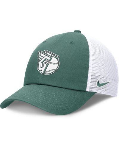 Nike Cleveland Guardians Bicoastal Club Mlb Trucker Adjustable Hat - Green