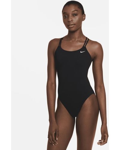 Nike Hydrastrong Solid Spiderback 1-piece Swimsuit - Black