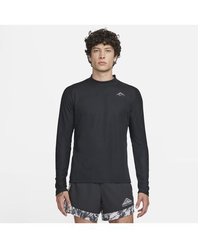 Nike Trail Dri-fit Long-sleeve Running Top 50% Recycled Polyester - Black