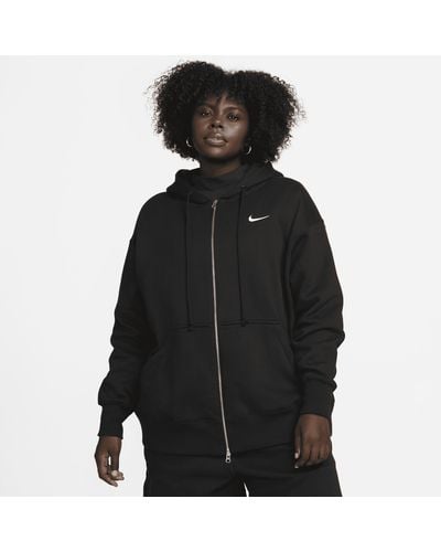 Nike Sportswear Phoenix Fleece Oversized Full-zip Hoodie - Black