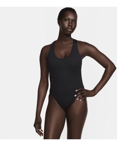 Nike Swim Elevated Essential Cross-back One-piece Swimsuit - Black