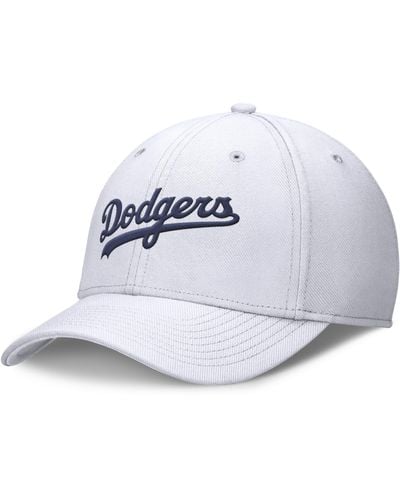 Nike Los Angeles Dodgers Evergreen Swoosh Dri-fit Mlb Hat - White
