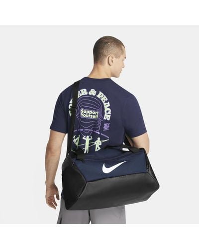 Nike Brasilia 9.5 Training Duffel Bag (small, 41l) 50% Recycled Polyester - Blue