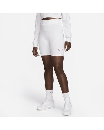 Nike Shorts da ciclista 20 cm a vita alta sportswear classic - Marrone