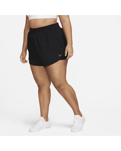 Nike Dri-fit One High-waisted 3" 2-in-1 Shorts (plus Size) - Black