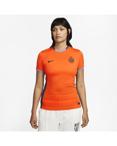 Nike Maglia da calcio dri-fit inter 2023/24 stadium da donna - Arancione