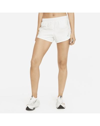 Nike Shorts dri-fit da running fast tempo - Bianco