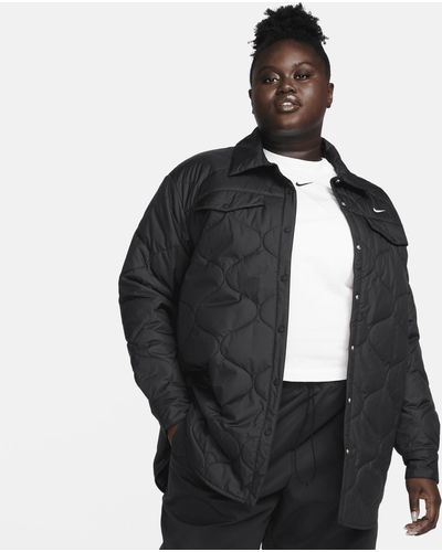 Nike Sportswear Essential Gewatteerde Trenchcoat - Zwart