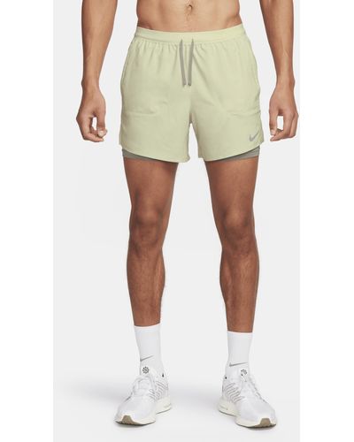 Nike Stride Dri-fit 5" 2-in-1 Running Shorts - Natural