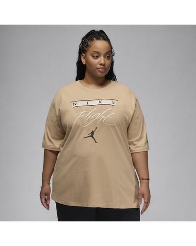 Nike Jordan Flight Heritage Graphic T-shirt Cotton - Natural
