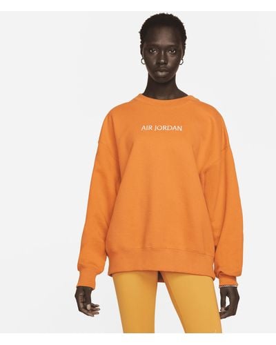 Nike Air Jordan Sweatshirt Met Ronde Hals - Oranje