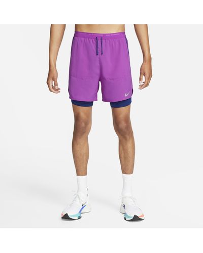 Nike Dri-fit Stride 7" Lined Running Shorts - Purple