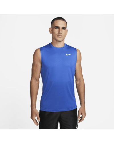 Nike Essential Sleeveless Hydroguard Swim Shirt - Blue