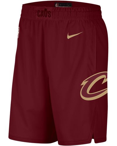 Nike Cleveland Cavaliers Icon Edition Dri-fit Nba Swingman Shorts 50% Recycled Polyester - Purple