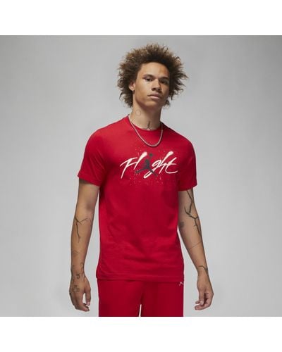 Nike Jordan Graphic T-shirt Cotton - Red