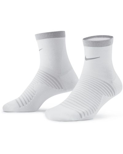 Nike Spark Lightweight Running Ankle Socks Polyester - White