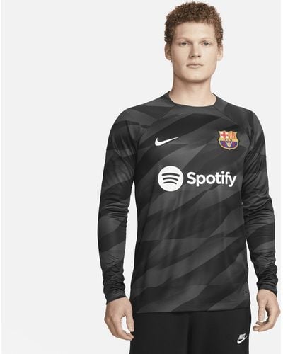 Nike Maglia da calcio a manica lunga dri-fit fc barcelona 2023/24 stadium da uomo - Nero