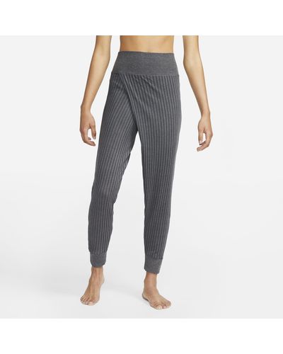 Nike Yoga Luxe Ribbed Pants - Gray