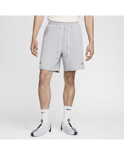 Nike Standard Issue Dri-fit 20cm (approx.) Basketball Shorts Cotton - Grey