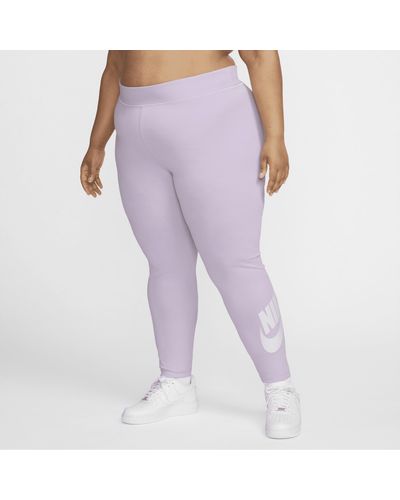 Nike Sportswear Classics High-waisted Graphic Leggings (plus Size) - Purple