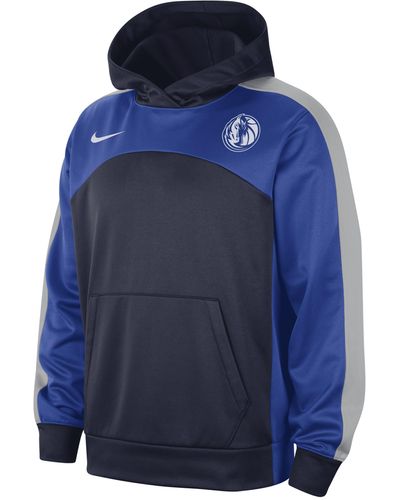 Nike Dallas Mavericks Starting 5 Therma-fit Nba Graphic Hoodie - Blue