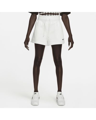 Nike Sportswear Phoenix Fleece High-waisted Shorts - White