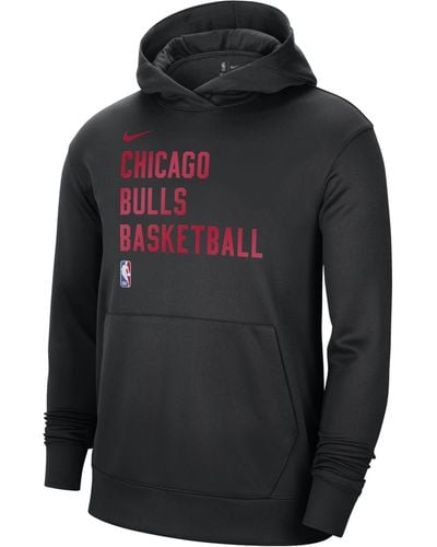 Nike Chicago Bulls Spotlight Dri-fit Nba Pullover Hoodie - Black