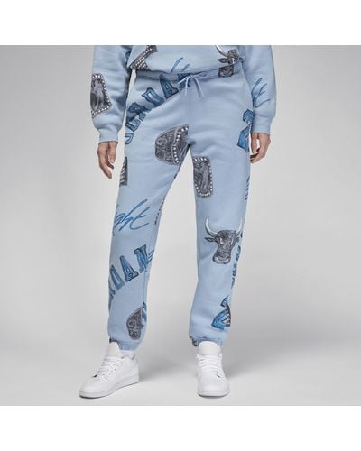 Nike Jordan Brooklyn Fleece Fleece Trousers Cotton - Blue
