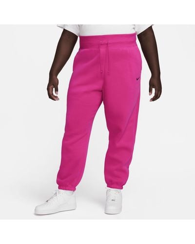 Nike Sportswear Phoenix Fleece High-waisted Oversized Joggers (plus Size) - Pink
