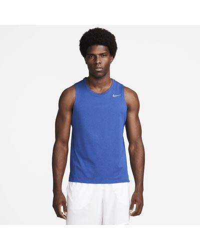 Nike Miler Dri-fit Running Tank Top - Blue