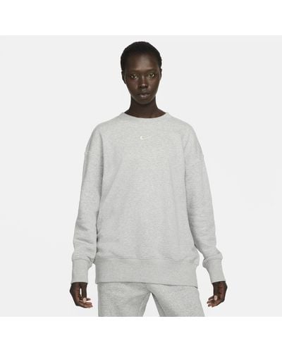Nike Sportswear Phoenix Fleece Oversized Crewneck Sweatshirt - Grey