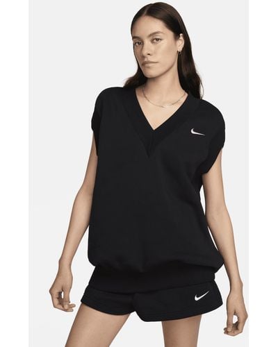 Nike Sportswear Phoenix Fleece Oversized Gilet Polyester - Black