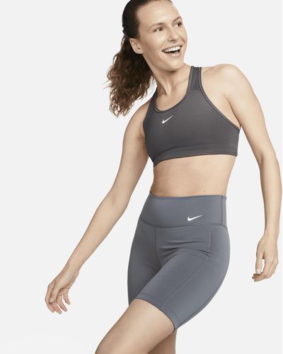 Nike Shorts per il ciclo modello ciclista a vita media 18 cm one leak protection - Grigio