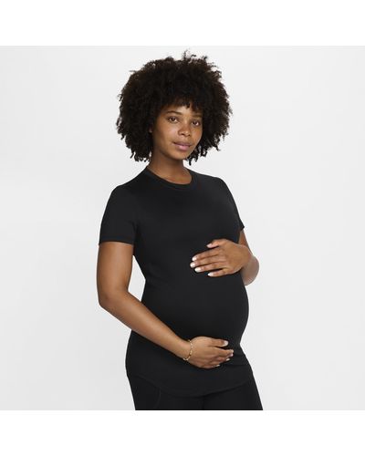 Nike (m) One Dri-fit Slim-fit Short-sleeve Top (maternity) - Black