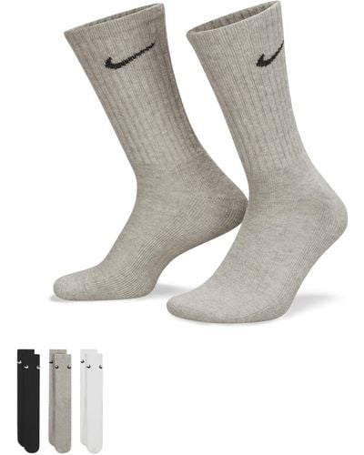 Nike Cushioned Training Crew Socks (3 Pairs) Polyester - Multicolour