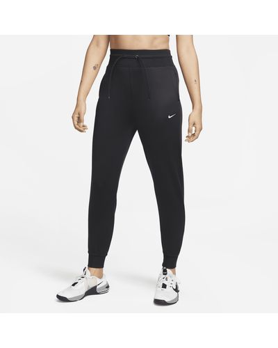 Nike Pantaloni jogger a 7/8 a vita alta therma-fit one - Nero