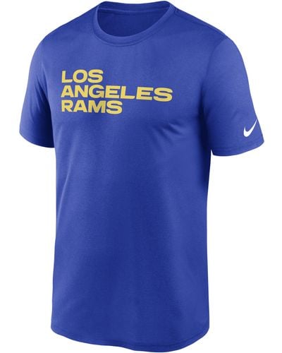 Nike Dri-fit Wordmark Legend (nfl Los Angeles Rams) T-shirt - Blue