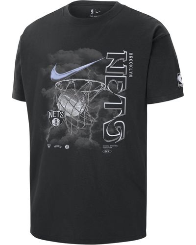 Nike Brooklyn Nets Courtside Max90 Nba-shirt - Zwart