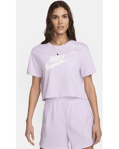 Nike Sportswear Essential Cropped Logo T-shirt - Purple