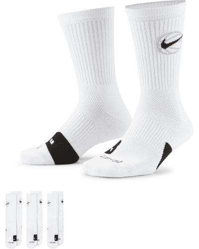 Nike Everyday Crew Basketball Socks (3 Pair) - White