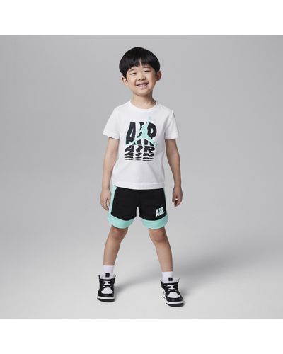 Nike Jordan Galaxy Toddler French Terry Shorts Set Polyester - Grey