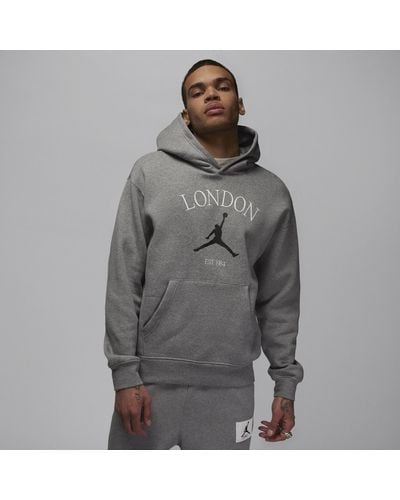 Nike Jordan London Pullover Hoodie Polyester - Grey