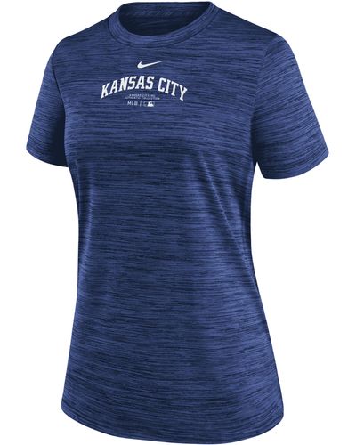 Nike Kansas City Royals Authentic Collection Practice Velocity Dri-fit Mlb T-shirt - Blue